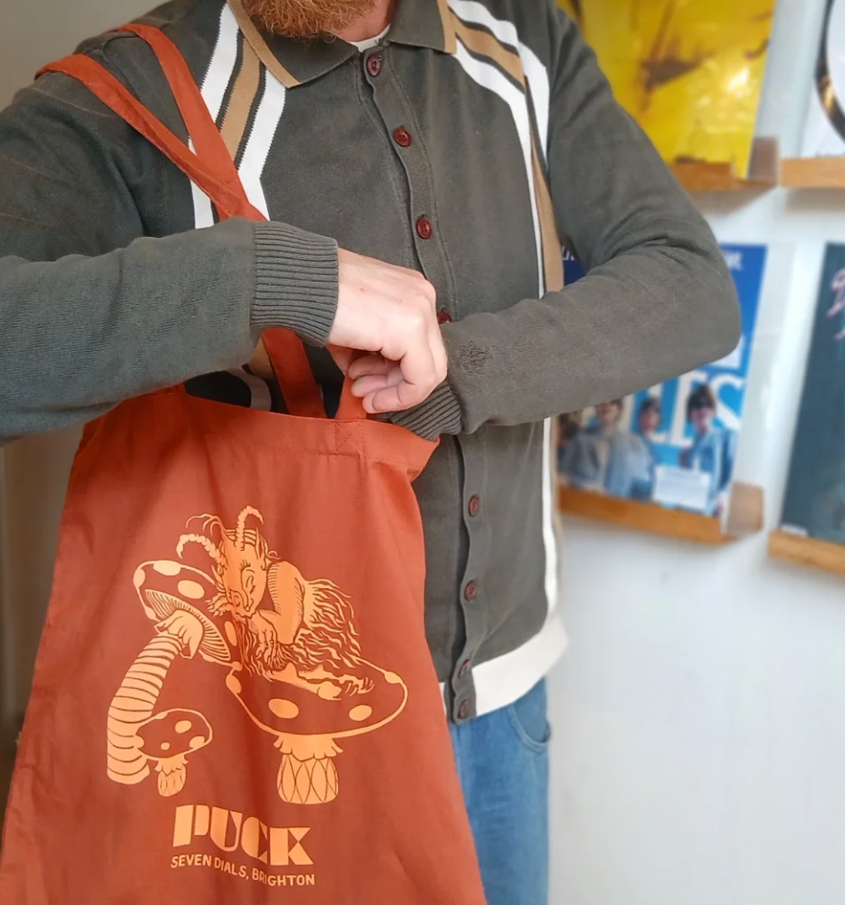 Puck Tote // Sleepy Mushroom Puck